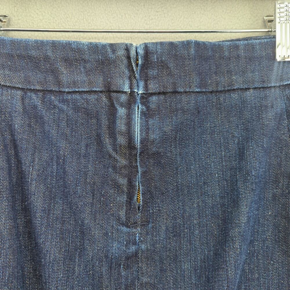 J Crew Skirt Womens 4 Denim Pencil Dark Wash Classic Preppy Casual Minimalist - Picture 5 of 8